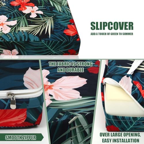Panelee 6 Pcs Square Outdoor Cushion Covers with Ties