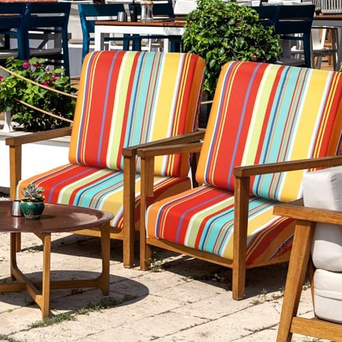 Geyoga 8 Pcs Waterproof Patio Cushion Covers