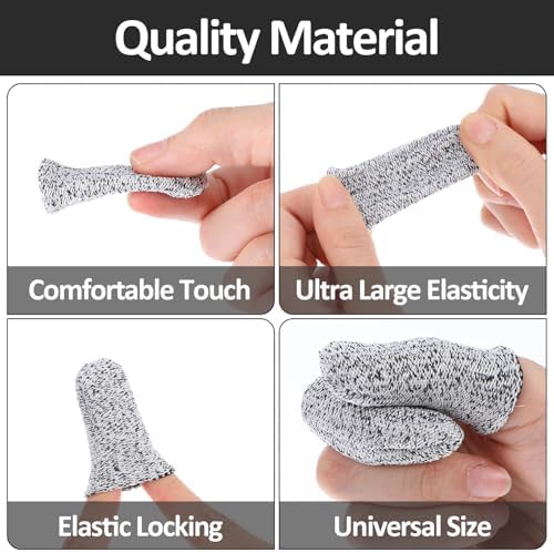 Sibba Cut Resistant Finger Cots 20Pcs Reusable Protector Gloves