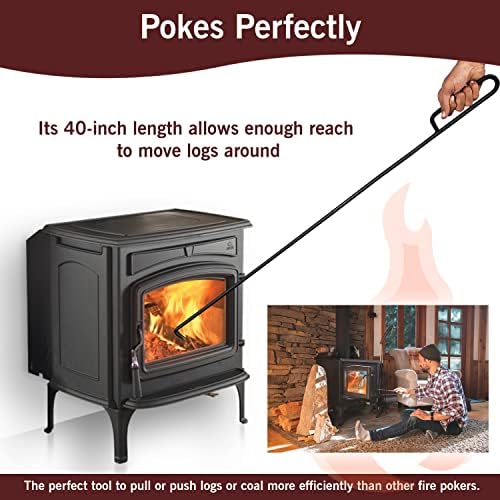 SIMOND STORE 40-Inch Fire Pit Poker Black