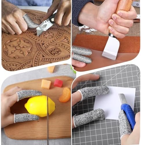 COMNICO Cut Resistant Finger Cots 16 Pcs Reusable Gloves