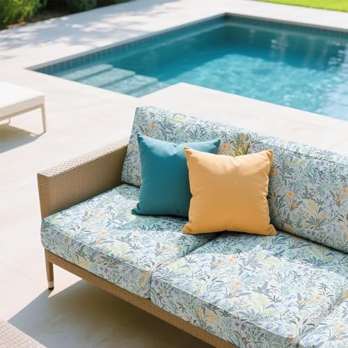 8Pcs Stretch Outdoor Cushion Covers with Elastic Bottom