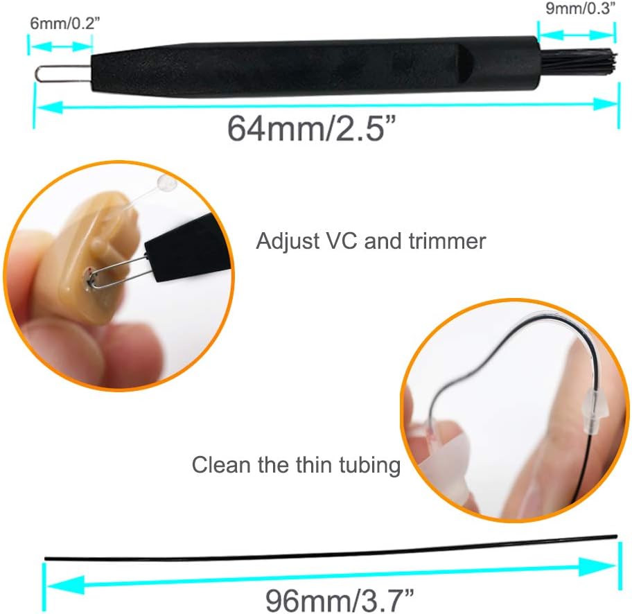 8-Piece Hearing Aid Cleaning Tool Kit with Case