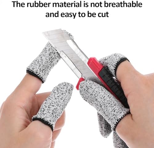 Sibba Cut Resistant Finger Cots 20Pcs Reusable Protector Gloves