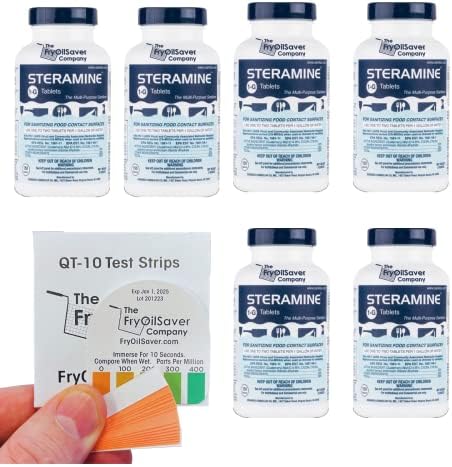 Steramine 6-Pack Sanitizing Tablets with Test Strips