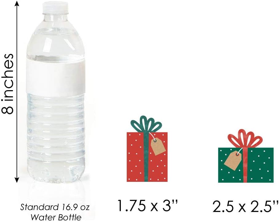 Happy Holiday Presents DIY Shaped Christmas Cut-Outs - 24 Count