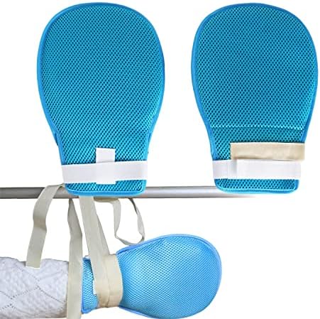 Lmaray 2 Pcs Dementia Hand Restraint Gloves