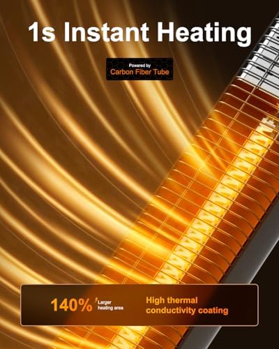 Uthfy 1500W Infrared Outdoor Heater with 24H Timer and IP44 Waterproof