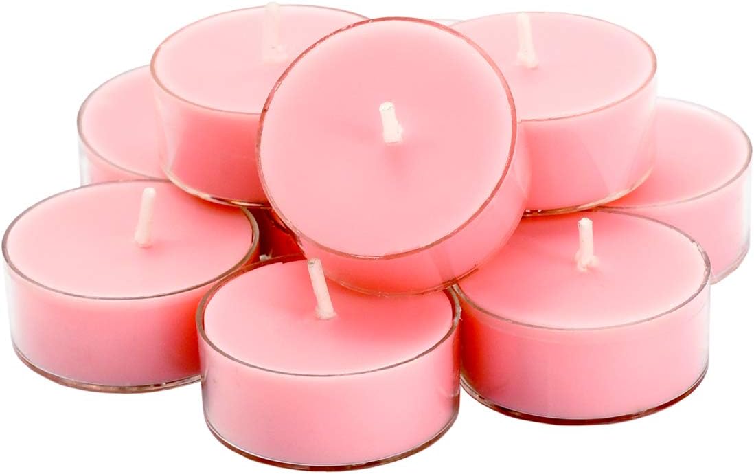 DEYBBY Natural Soy Wax Tealight Candles 12 Pack Romantic Rose Aromatherapy