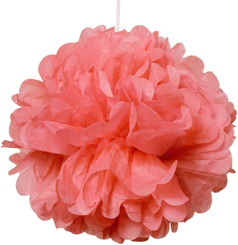 5ea 16 In Coral Tissue Pom Pom Christmas