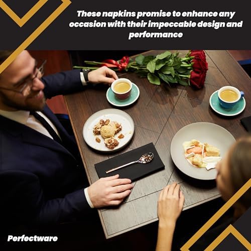 Perfectware 2-Ply Black Beverage Napkins 300 Count