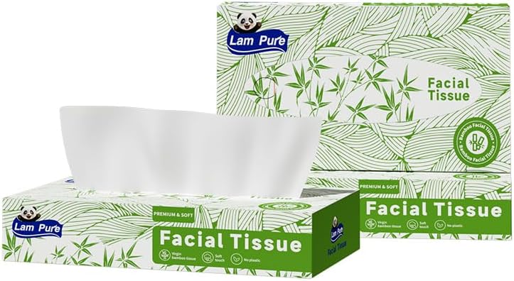 Lam Pure 80-Sheet Bamboo Facial Tissues Box