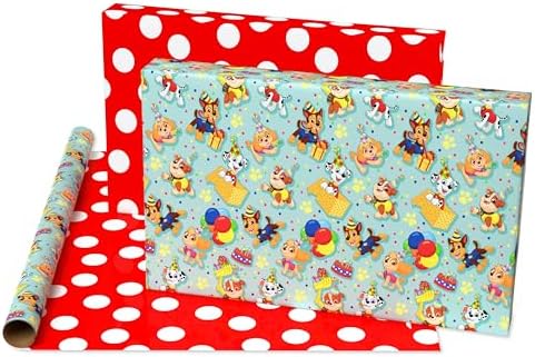 American Greetings Paw Patrol Reversible Gift Wrap Paper 40 sq ft