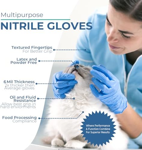 Nitrile Exam Gloves 4Mil Thick Latex-Free Powder-Free