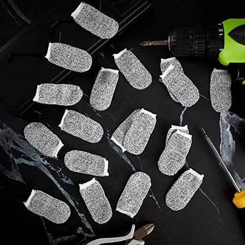 Honoson 60 Piece Cut Resistant Finger Cots Reusable Thumb Protectors