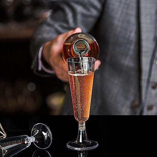 Surehome Plastic Champagne Flutes 20 Pack for Parties