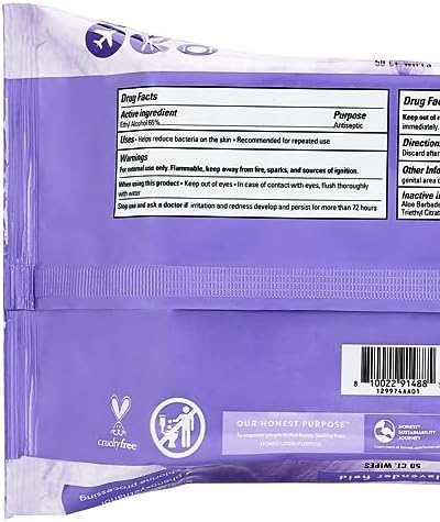 The Honest Company Sanitizing Alcohol Wipes 999 Germs