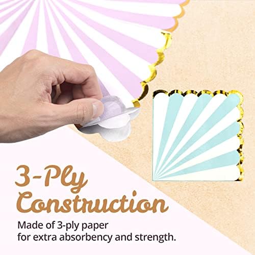 Confettiville Party Paper Napkins with Gold Foil