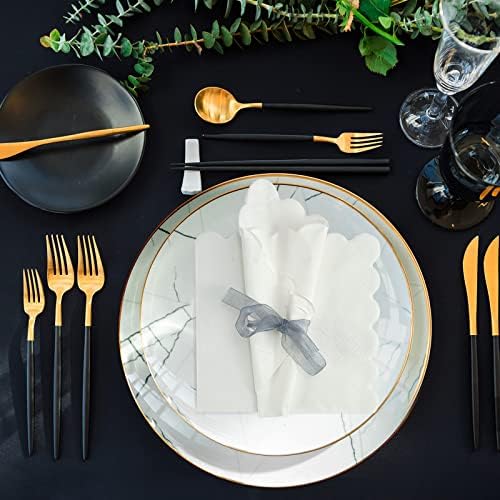 Cocktail Napkins 100 Pcs Scalloped Paper Napkins for Parties