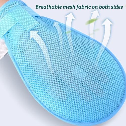Dementia Restraint Gloves - 2 Pcs Adult No Scratch Mitts for Elderly Safety