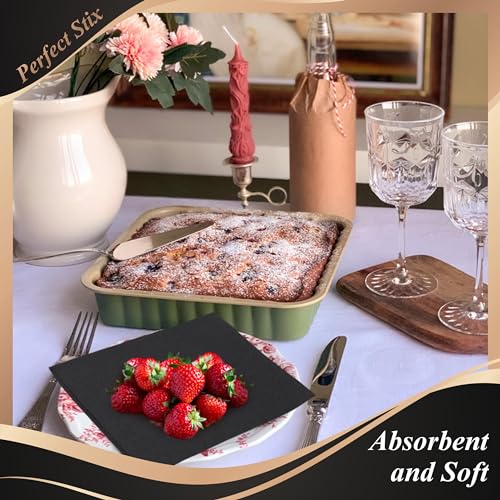 Perfect Stix 2 Ply Black Napkins 100 Count