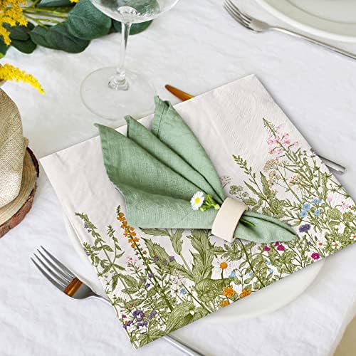 AnyDesign 80 Pack Floral Luncheon Napkins for Home Kitchen Party Supplies