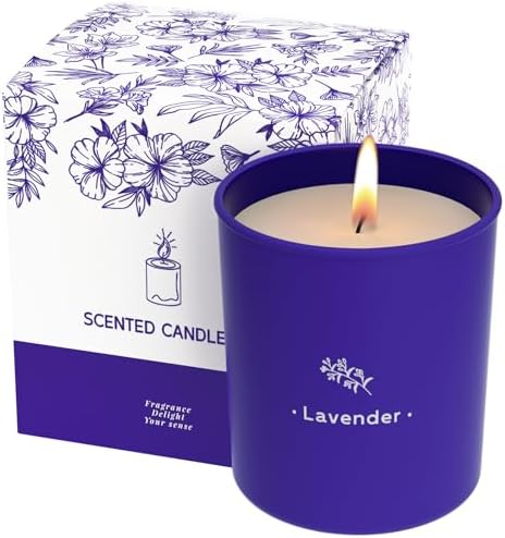 Lavender Soy Candles 8 oz Purple Jar 45 Hour Burn
