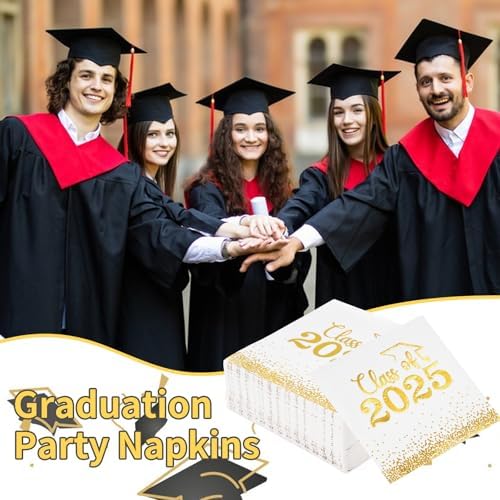 Class of 2025 Graduation Napkins 100 PCS