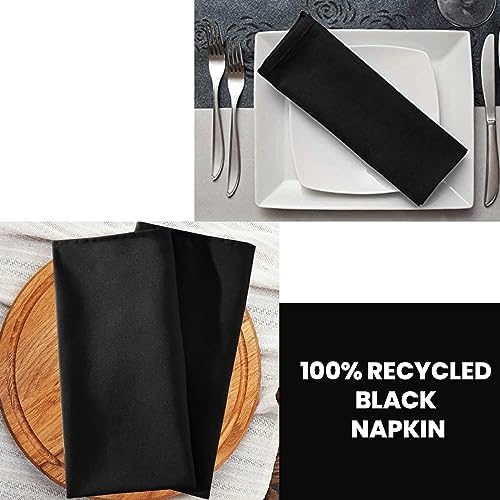 Perfectware 2 Ply Black Dinner Napkins 125 Pack