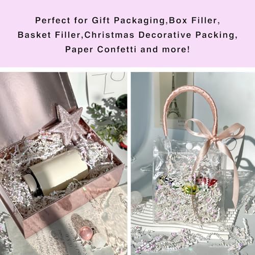 2LB Iridescent Crinkle Paper Shred for Gift Boxes and Baskets