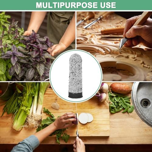 60-Pack Reusable Cut Resistant Finger Cots for Sculpture Kitchen Garden Use