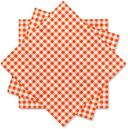 Gatherfun 3-Ply Gingham Napkins 50 Pack 65X65 In