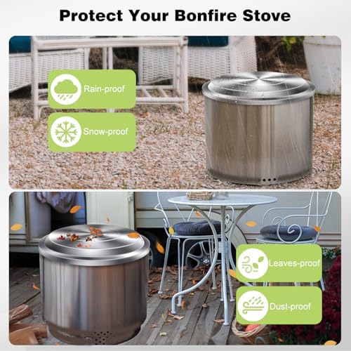 Hipiere 195 Inch Fire Pit Lid for Solo Stove Bonfire 10 20