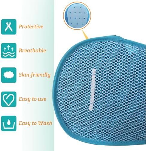 Dementia Hand Restraint Gloves - 2 Pcs Breathable Mesh Mitts for Elderly