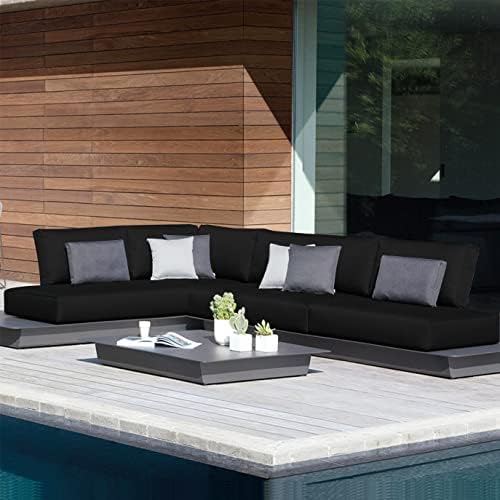 Cinnamonee 2 Pack Black Water Resistant Cushion Covers