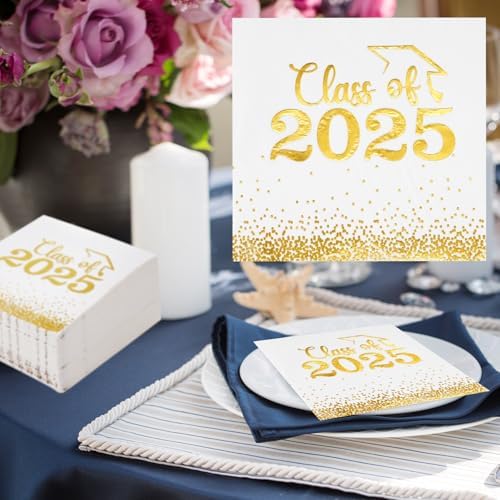 Class of 2025 Graduation Napkins 100 PCS