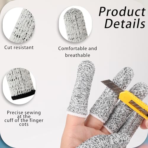40pcs Reusable Cut Resistant Finger Cots for Kitchen and Work