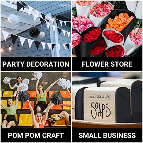 EUSOAR Black Wrapping Tissue Paper 20x30 Inches 200pcs