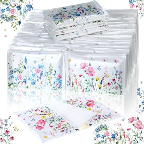 50 Pack Wildflower Pocket Tissues Floral Design 3 Ply