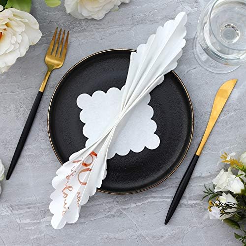 60 and Fabulous Cocktail Napkins Rose Gold