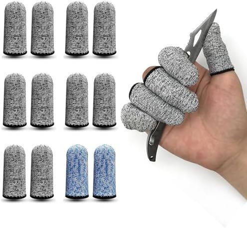 12 PCS Cut Resistant Finger Cots Reusable Protectors