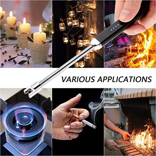 Meiruby Electric Candle Lighter USB Rechargeable Windproof Flameless Lighter for Birthday Gifts