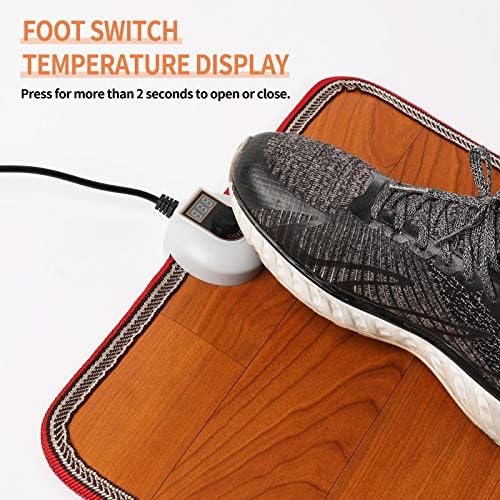 OLYDON Heated Floor Mat Under Desk - 110v Toes Warming Heater