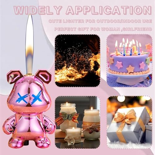 Cute Animal Shaped Lighter Keychain For Women