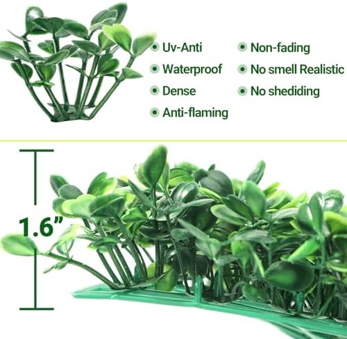ZXMOTO 10x10 Artificial Boxwood Hedge Panels Set of 24