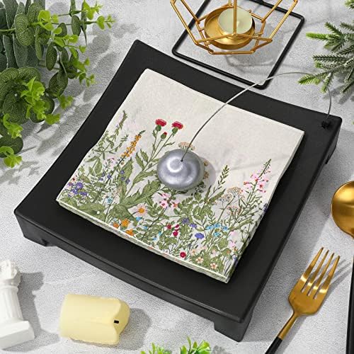 AnyDesign 80 Pack Floral Luncheon Napkins for Home Kitchen Party Supplies