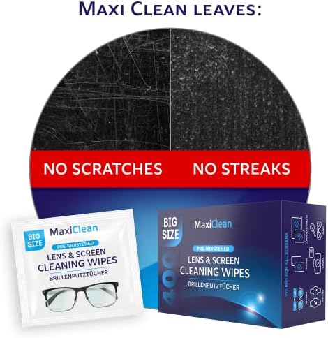 Maxi Clean Lens Wipes for Eyeglasses and Electronics
