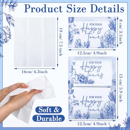 Yinder 60 Pack Pocket Tissues for Wedding Guests