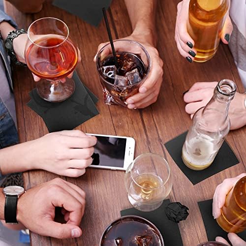 Black Disposable Napkins 2 Ply 300 Count