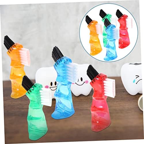 4Pcs Double Sided Denture Brushes for Easy Cleaning